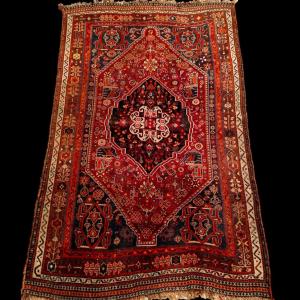 Gashgaïs Rug, 156 X 244 Cm, Hand-knotted Wool On Wool In Iran, Circa 1980, Perfect Condition