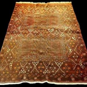 Tapis Yomoud des Turkmènes, 162 x 213 cm, laine nouée main en Asie centrale, 1860 - 1900