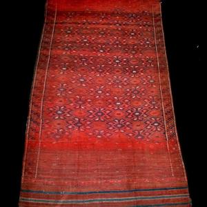 Kurdish Kilim, 185 X 340 Cm, 19th-century Textile Artifact From The Macchad Region, In Its Original Condition