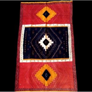Aït Ouaouzguite Rug, Berber, 149 X 260 Cm, Hand-knotted Wool, Made Before 1950, High Atlas, Morocco