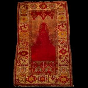 Moudjour Rug, 106 X 164 Cm, Hand-knotted Wool/wool, Anatolia, 19th Century, Islamic Art