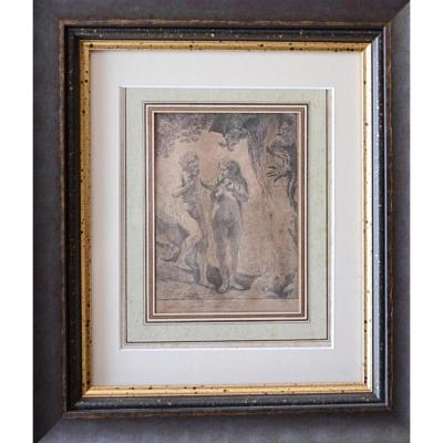 Rembrandt Harmensz Van Rijn (1606-1669), Adam et Eve, Basan  début XIXème Siècle