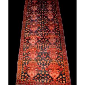 Tapis Karabagh ancien en galerie, 129 x 307 cm, laine nouée main, Caucase, début XXème siècle