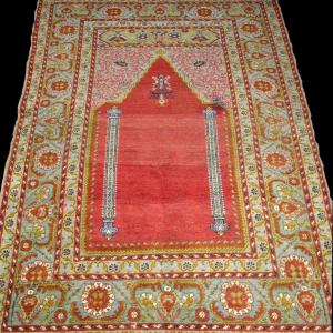 Ancient Ghiordès Carpet, Anatolia, Turkey, 123 Cm X 167 Cm, 1950, Hand Knotted