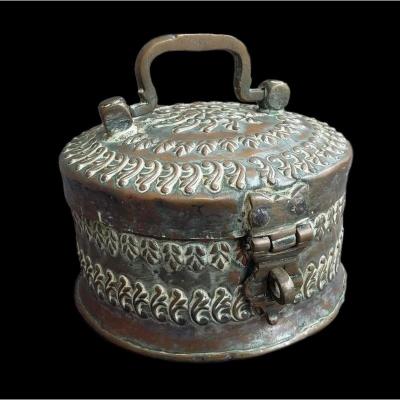 Complete Copper Betel Box, North India, End Of XIXth Century