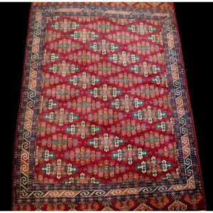 Tapis Tekké, 163 cm x 245 cm, laine nouée main, Turkestan, années 50 /60, parfait état