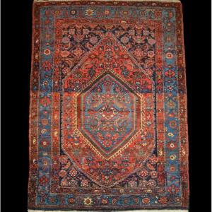 Old Hamadan Rug, Persian, 134 Cm X 188 Cm, Hand-knotted Wool, Iran, First Part Of The 20th Century