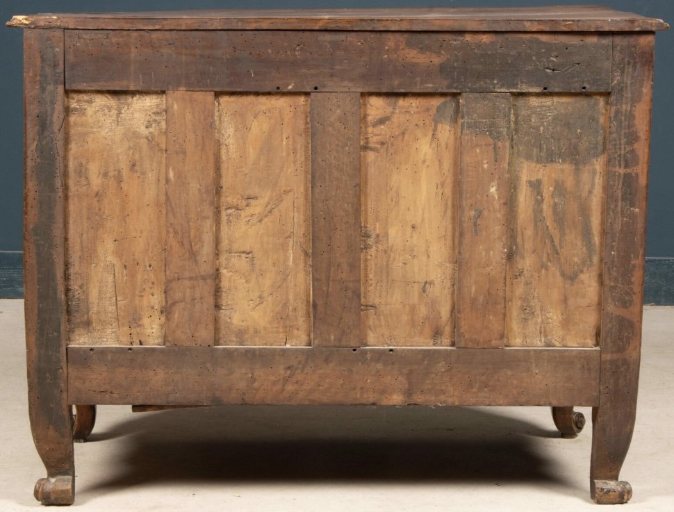 Commode en noyer du XVIII° siècle-photo-4