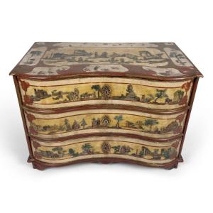 Commode en bois peint - Venise XVIII° siècle