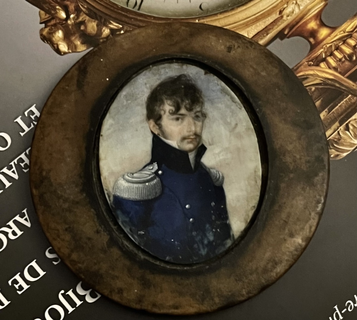 Portrait miniature officier XIXe siècle -photo-2