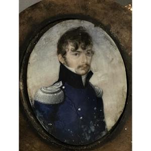 Charming Miniature Portrait Of A 19th-century
