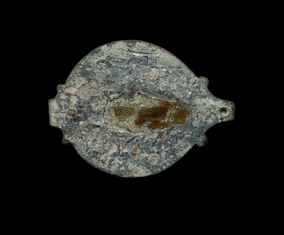 Fragment Of Belt Buckle With A King's Head, 14th-15th Century-photo-2
