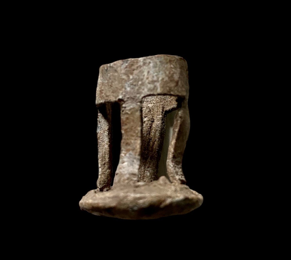 An Early Small Pewter Candlestick, 12th-14th Century-photo-3