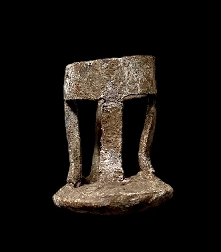 An Early Small Pewter Candlestick, 12th-14th Century-photo-2