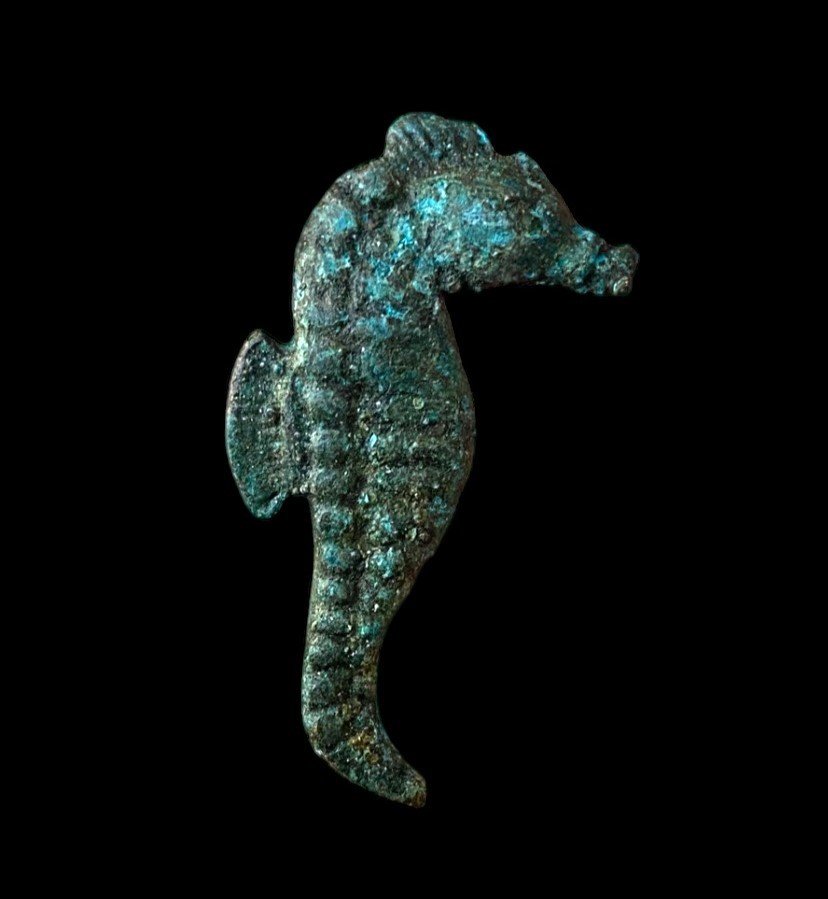 Fibule Romaine En Bronze Hippocampe- Circa 0-200 Ad