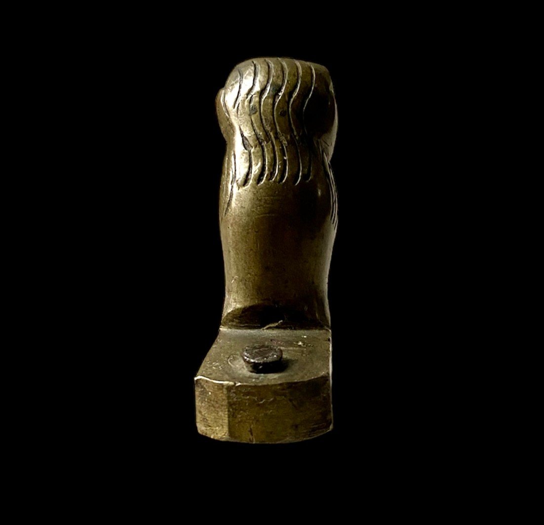 A Copper Lion's Foot From A Medieval Candlestick, 1400-1500 Ad-photo-3