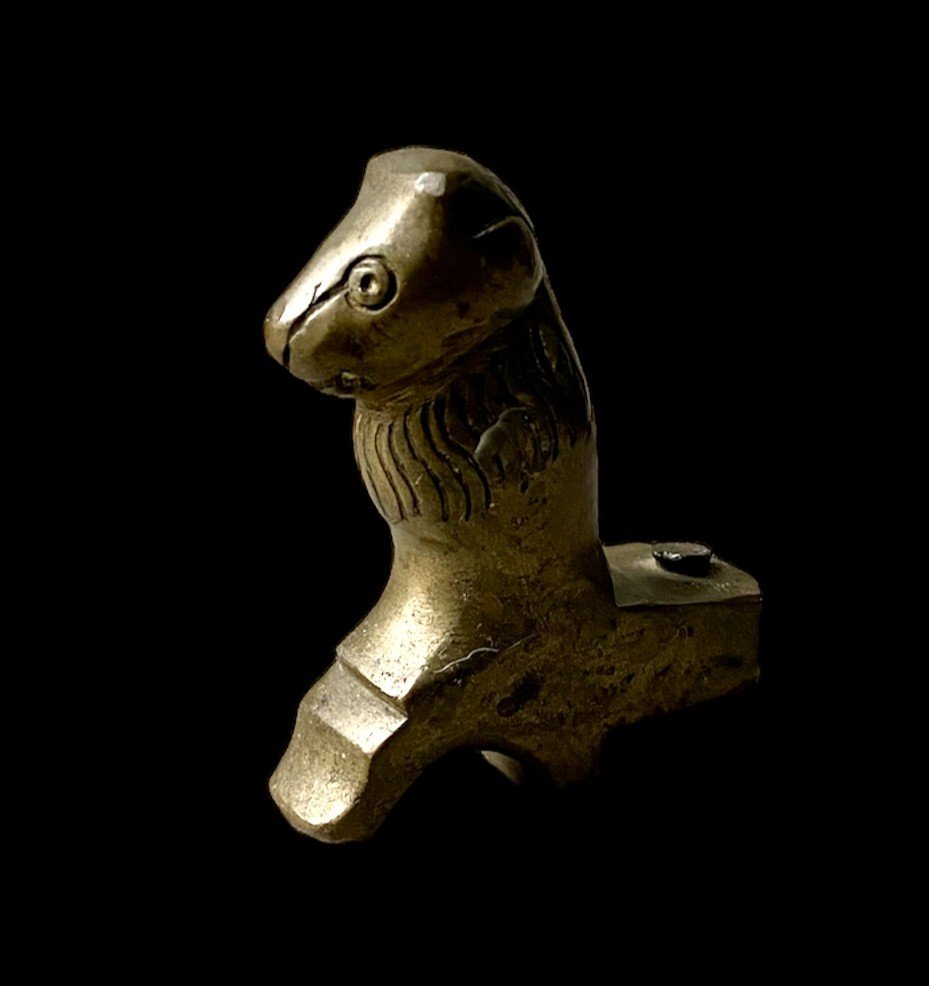 A Copper Lion's Foot From A Medieval Candlestick, 1400-1500 Ad-photo-4