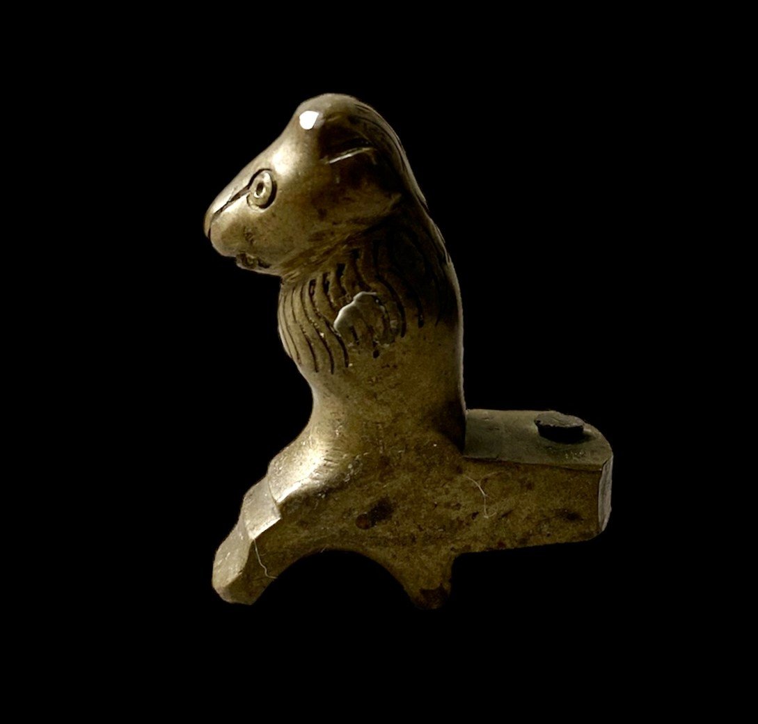 A Copper Lion's Foot From A Medieval Candlestick, 1400-1500 Ad-photo-1