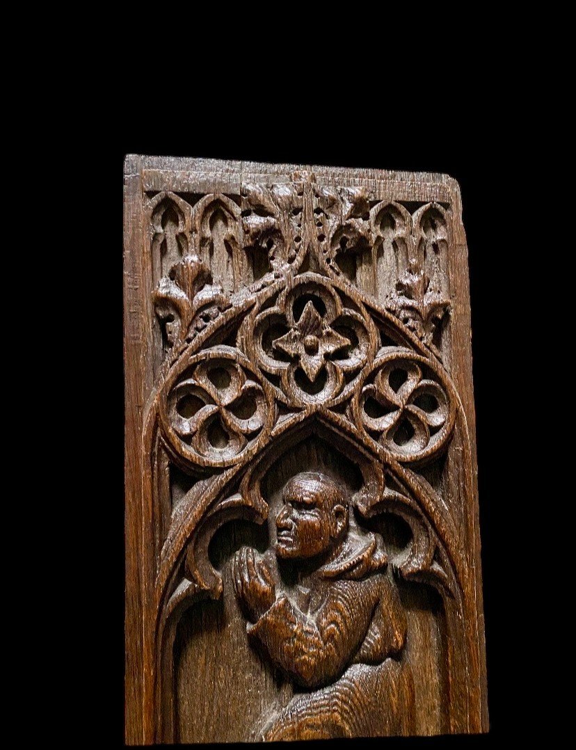 Un Panneau En Bois Du 16ème Siècle Représentant Saint Fiacre-photo-3