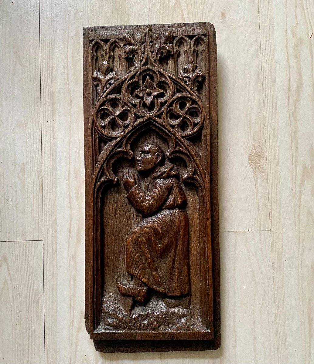 Un Panneau En Bois Du 16ème Siècle Représentant Saint Fiacre-photo-1
