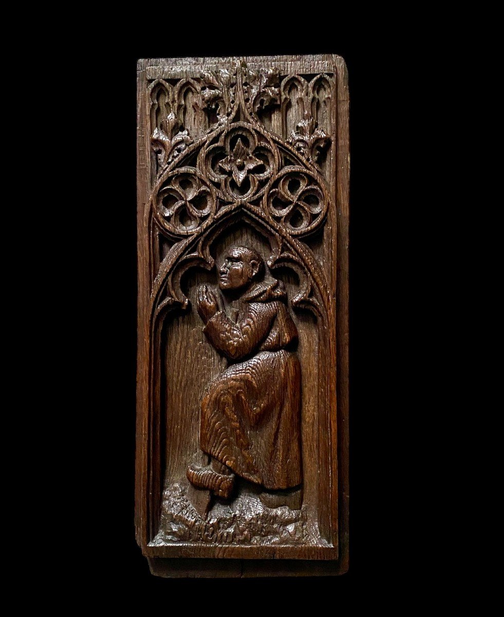 Un Panneau En Bois Du 16ème Siècle Représentant Saint Fiacre