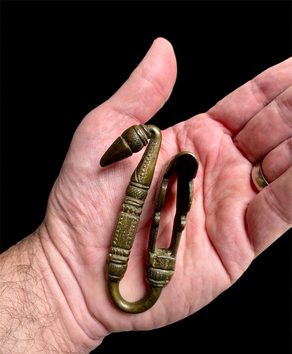 Crochet De Ceinture d'épée En Bronze Avec Gland, 16e-17e Siècle-photo-3