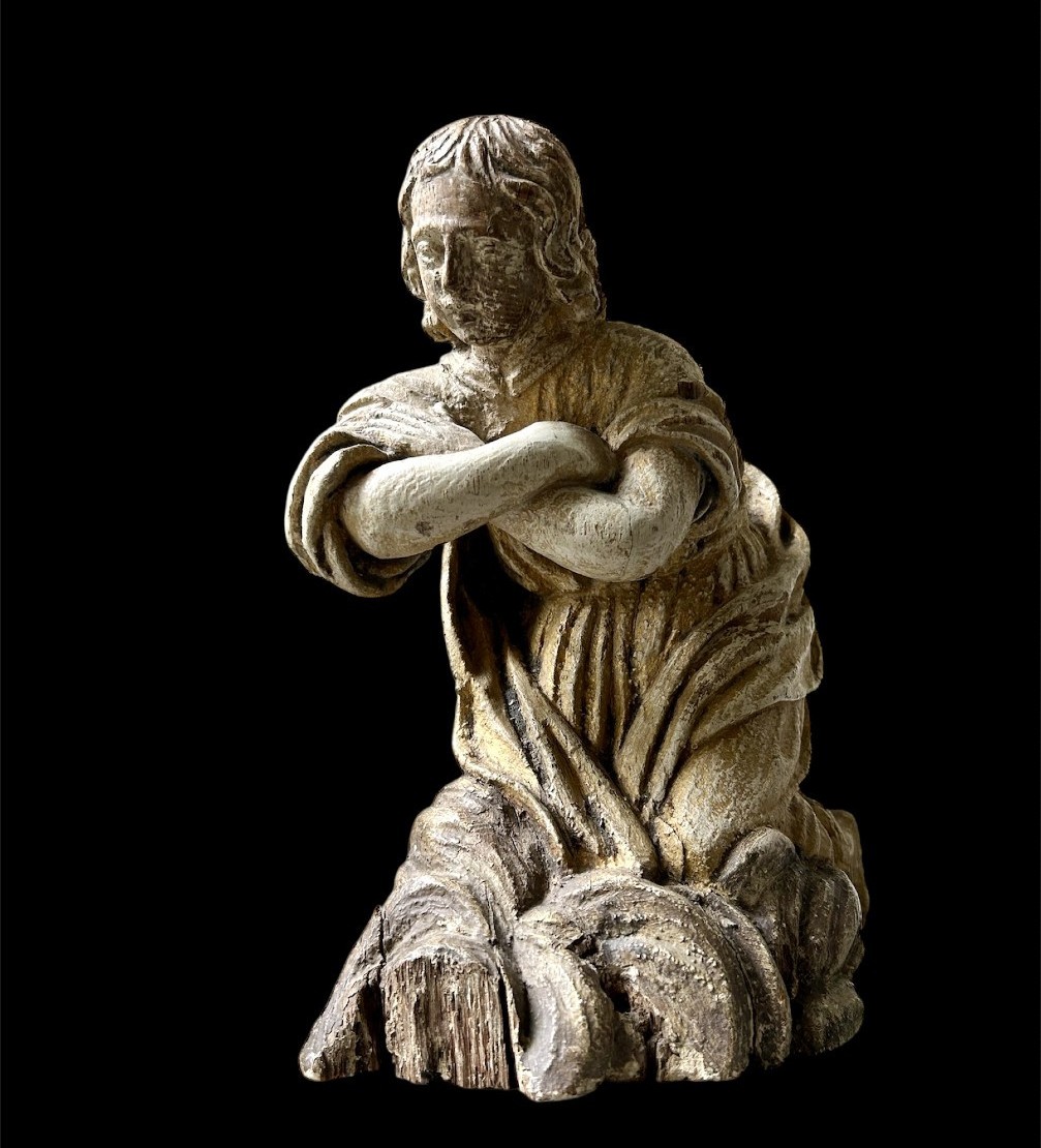 Ange Agenouillé Sur Un Nuage Céleste, Vers 1600