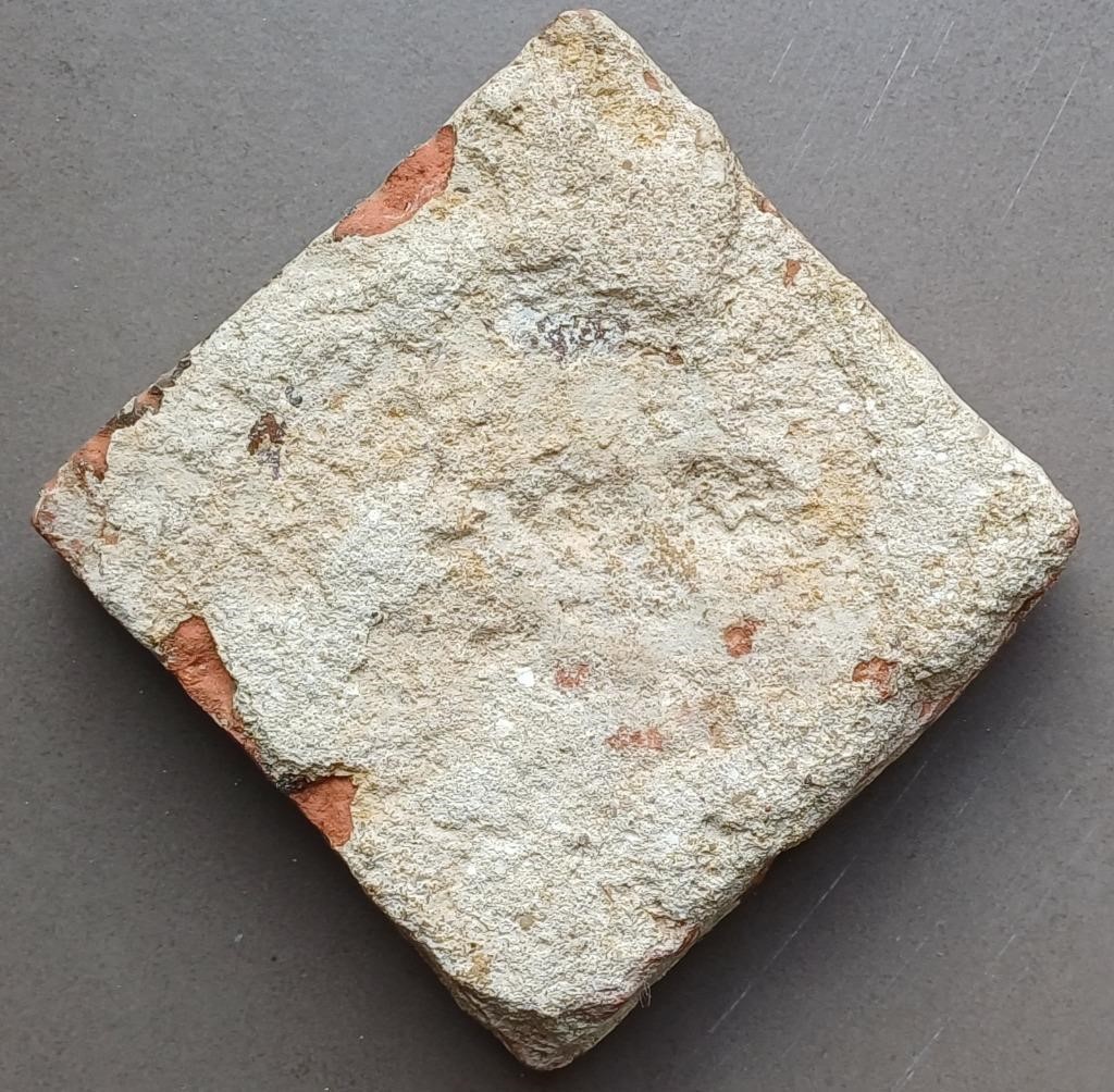 A Bright Yellow 'fleur-de-lis' Pavement Tile, 14th Century-photo-2