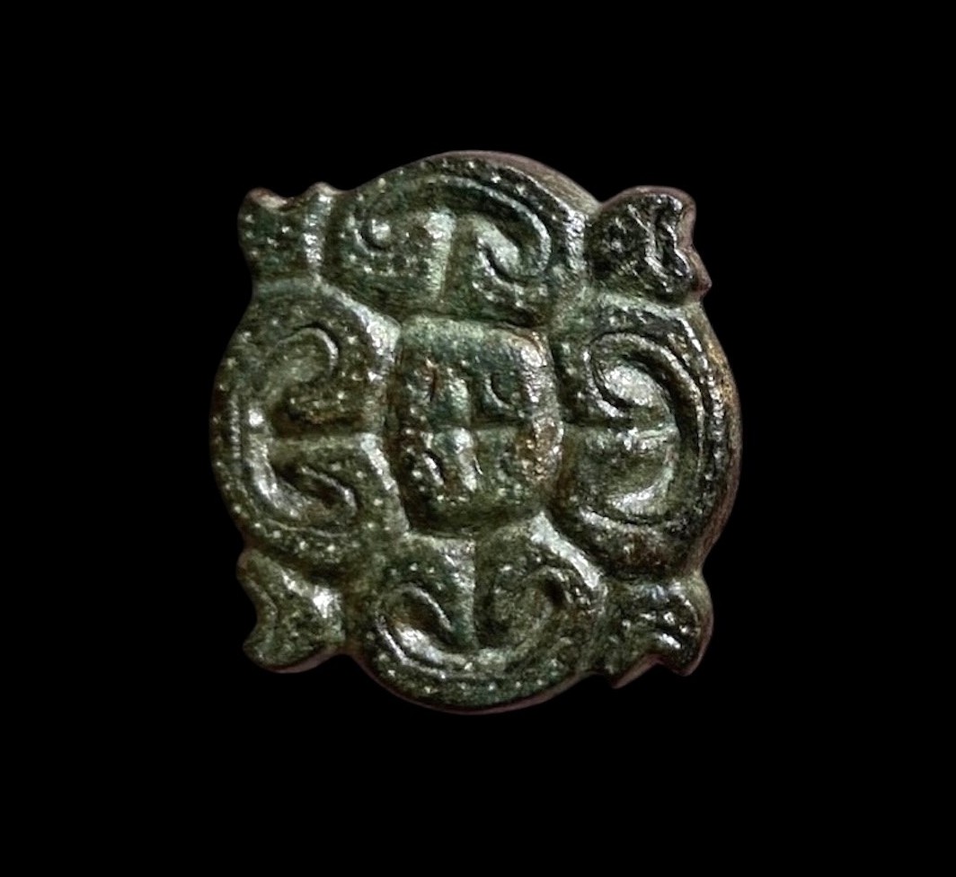 A Merovingian Bronze Fibula Circa 6th Century Ad