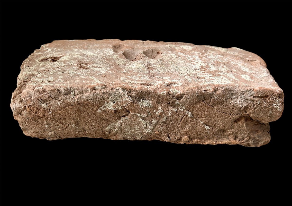 Big 14th Century Appeldorn Castle Brick With Human Fingerprints -photo-4