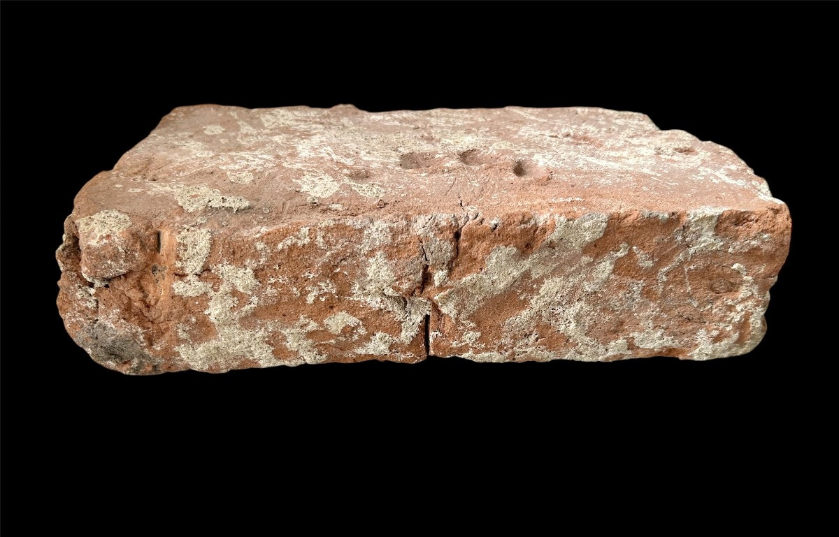 Big 14th Century Appeldorn Castle Brick With Human Fingerprints -photo-2