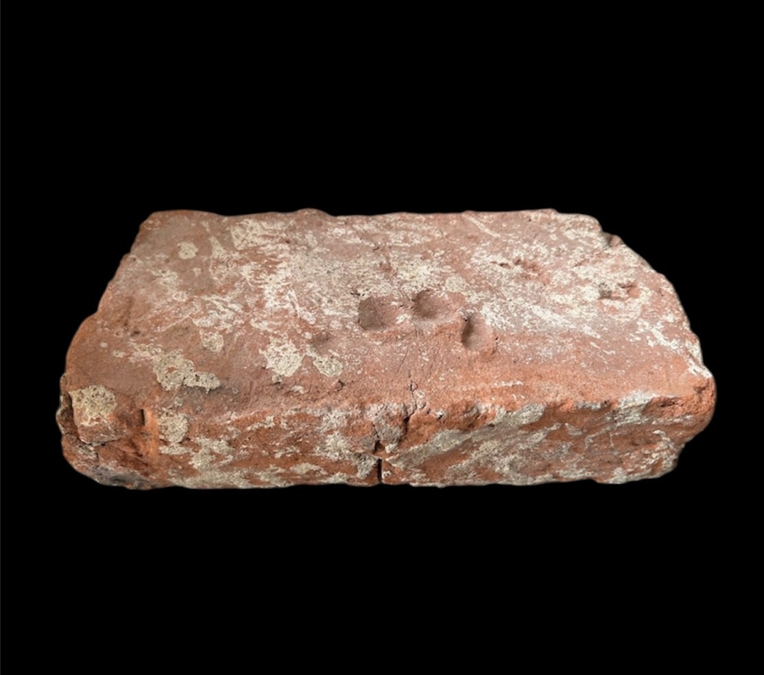Big 14th Century Appeldorn Castle Brick With Human Fingerprints 