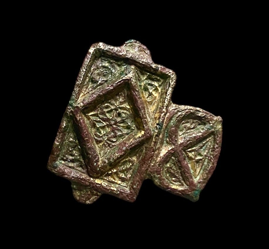Anglo-saxon Gilt Bronze Scabbard Mount, Circa 5th-7th Century Ad