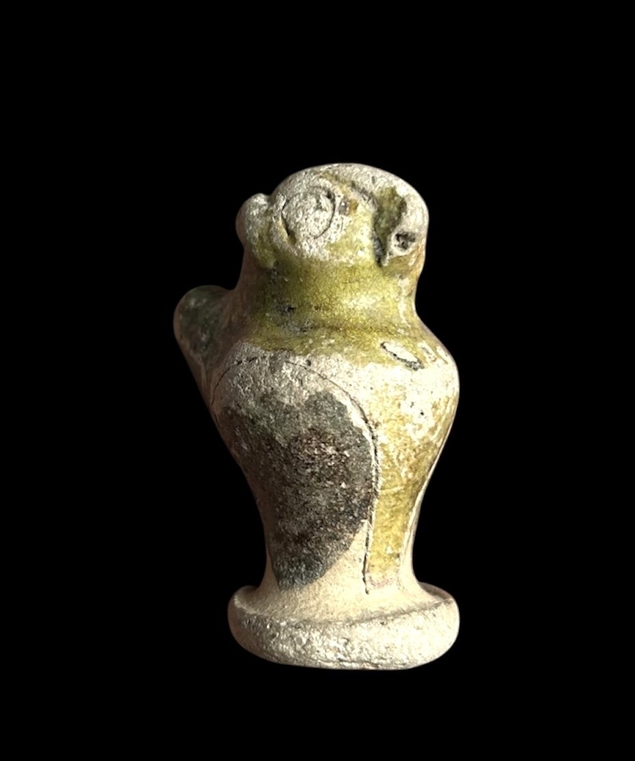 A Medieval Green Glazed Whistle In The Form Of An Owl, 15th Century-photo-2