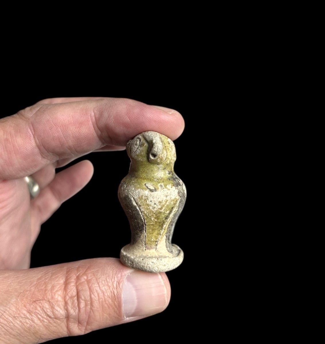 A Medieval Green Glazed Whistle In The Form Of An Owl, 15th Century-photo-3