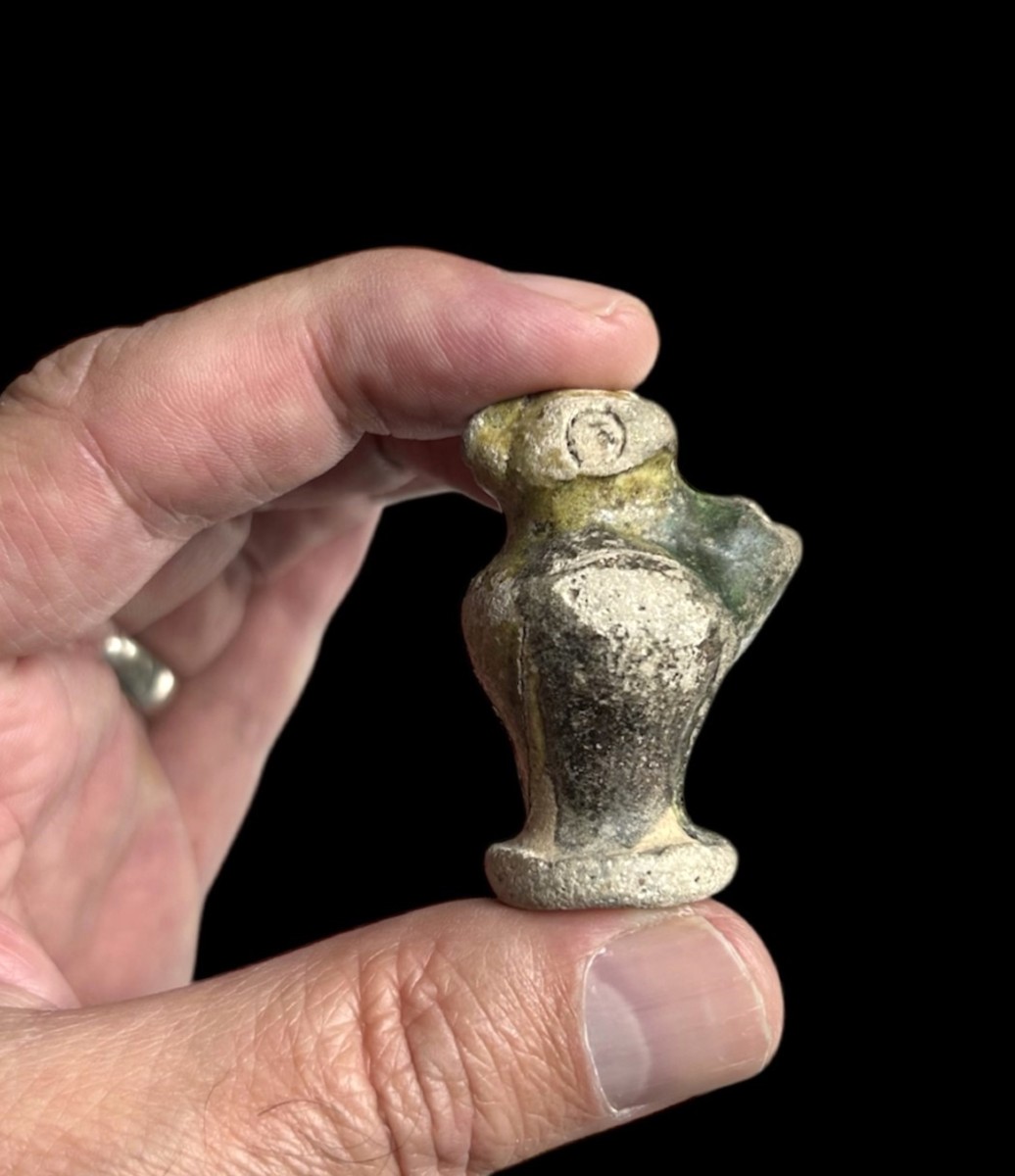 A Medieval Green Glazed Whistle In The Form Of An Owl, 15th Century-photo-4