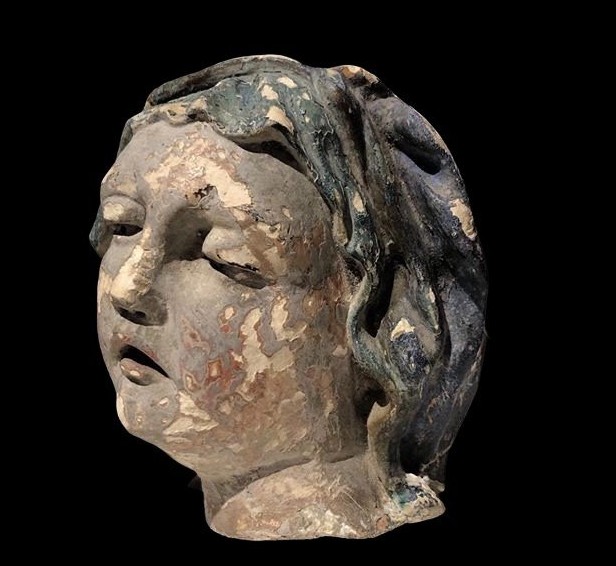Stone Head Of The Virgin, Early 16th Century-photo-3