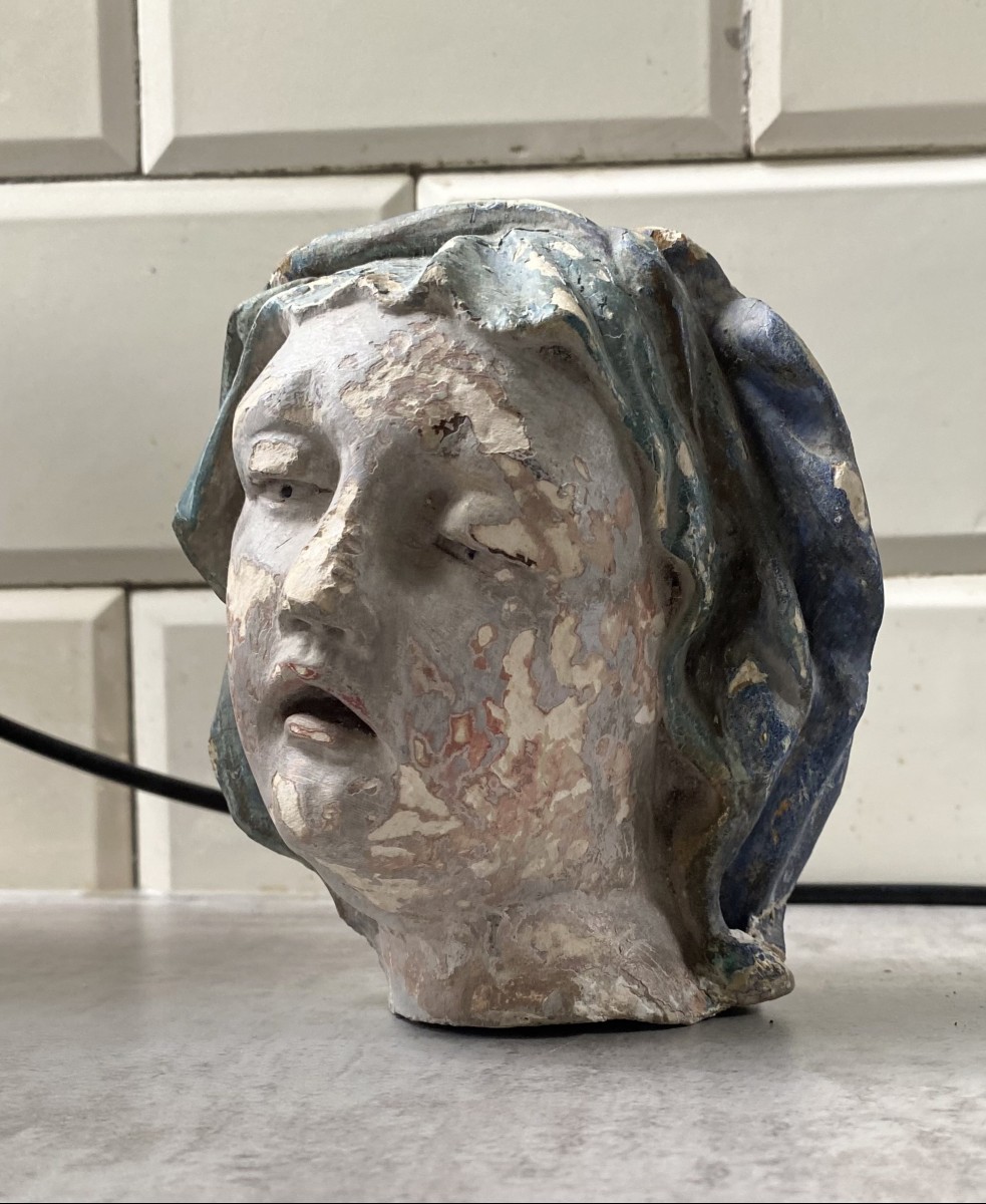 Stone Head Of The Virgin, Early 16th Century-photo-1