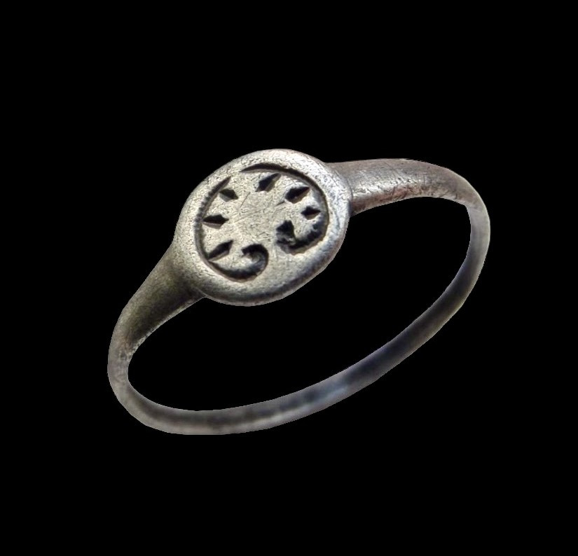 A Medieval Silver Ring With The Tree Of Life, 13th-14th Century