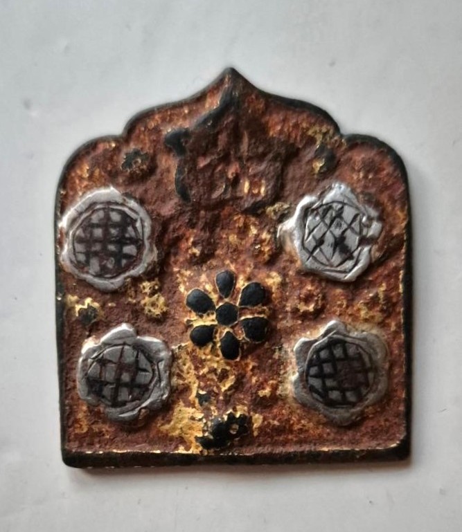 Applique Médiévale En Bronze Doré XIVe-XVe Siècle-photo-4