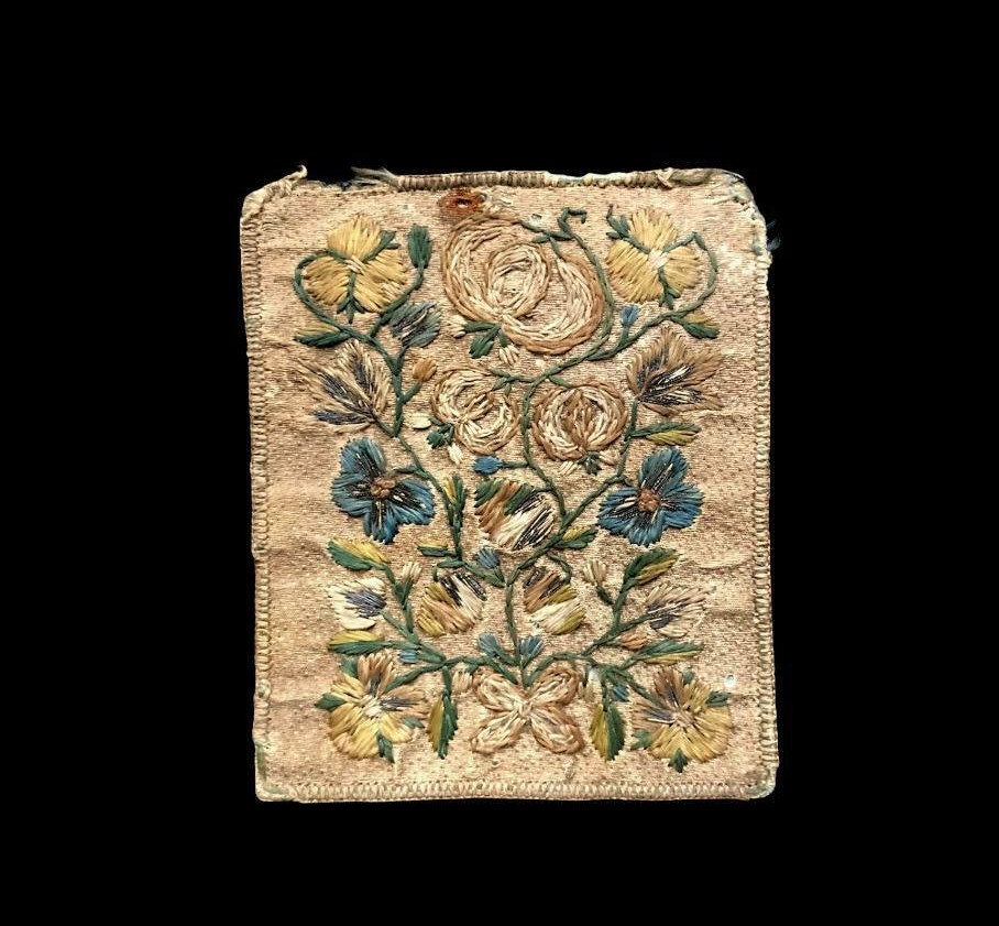 Embroidered Fragment Of A Scapular Of The Virgin Mary, 18th Century-photo-2