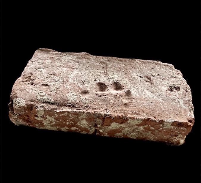 Large 14th Century Appeldorn Castle Brick With Human Fingerprints
