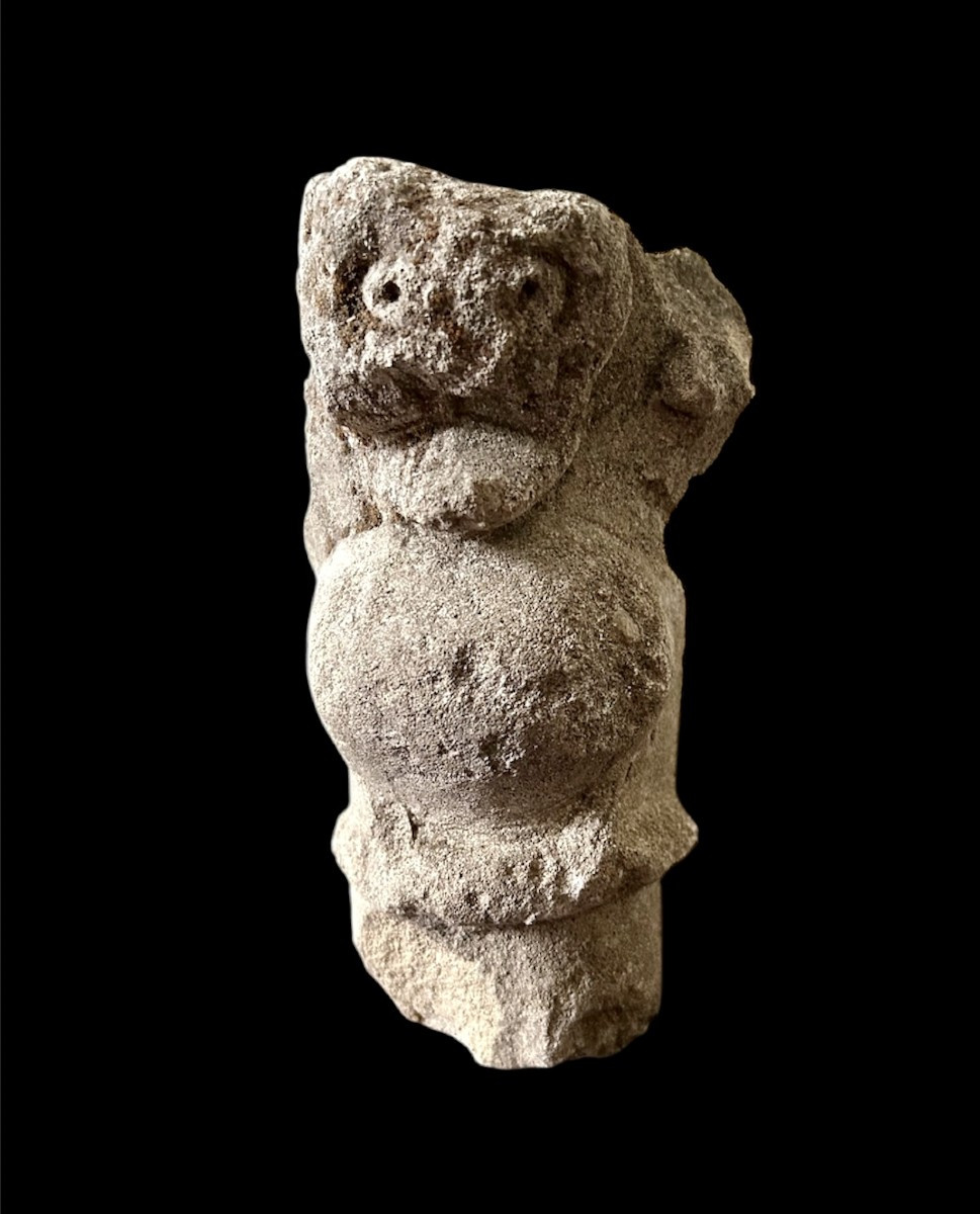 12th Century Stone Capital Depicting A Cockatrice-photo-3