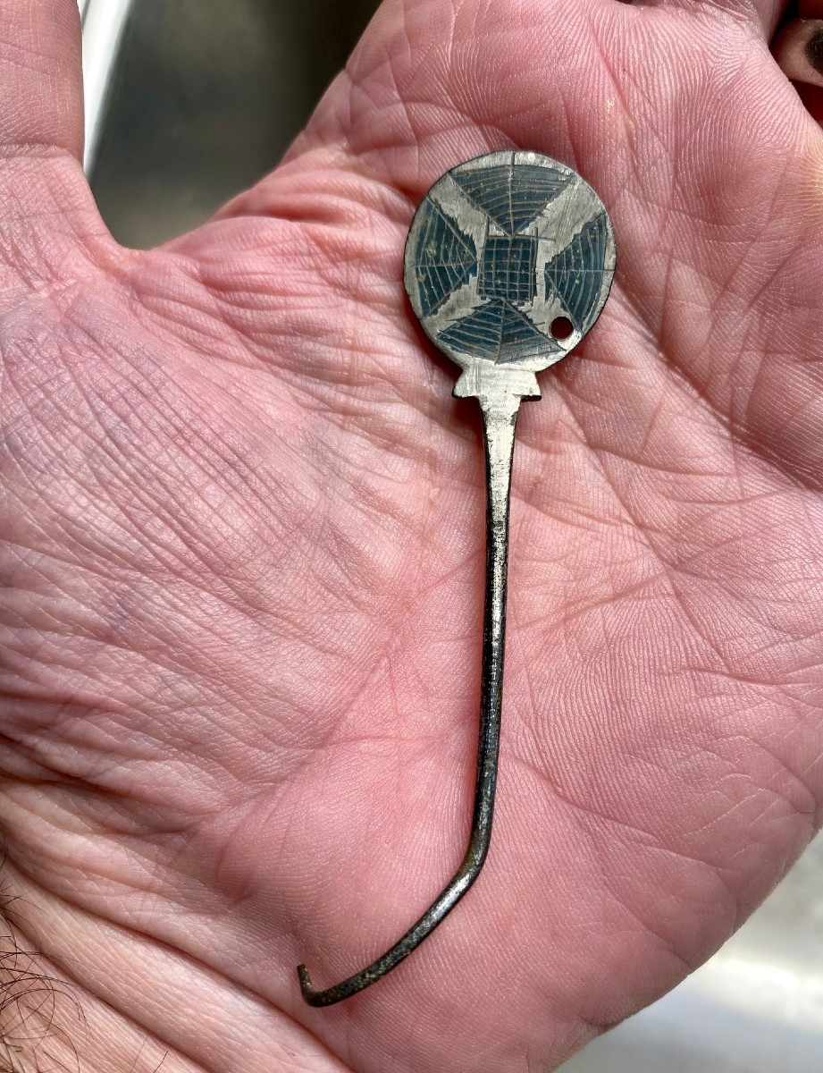 Une épingle à Cheveux Anglo-Saxonne En Bronze Etamé Décoré 6ème-7ème Siècle Après JC-photo-4