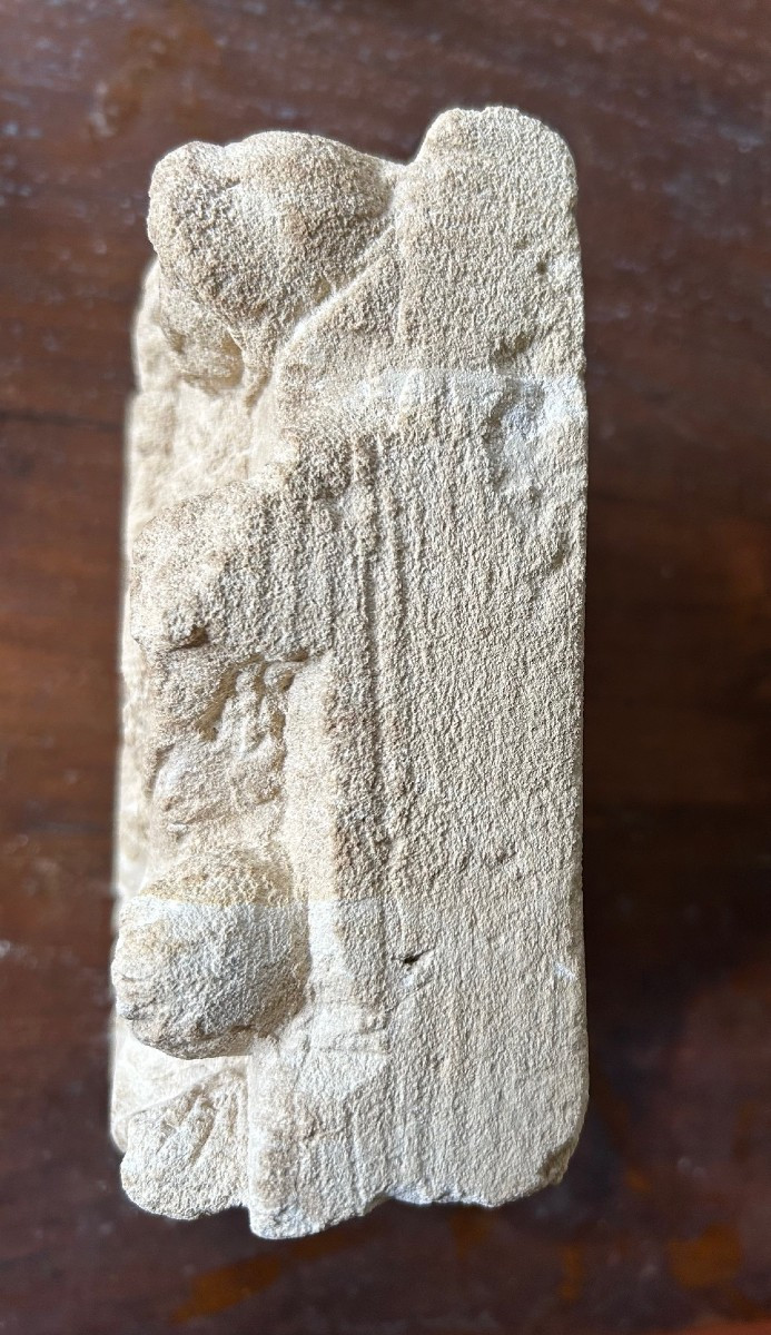 A French Fragment Of A Limestone Frieze With A Battle Scene, 12th-14th Century A.d.-photo-3
