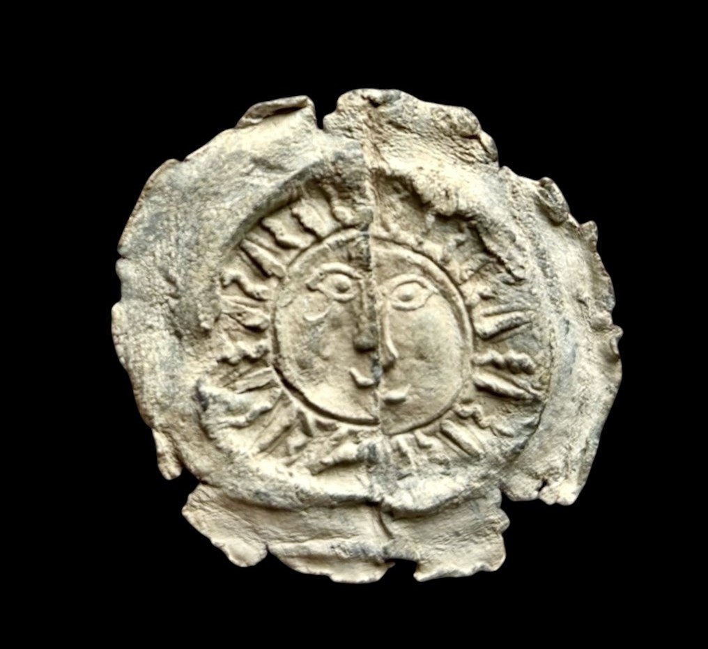 Insigne De Pèlerinage Médiéval Soleil En Rayonnant, Vers 1400