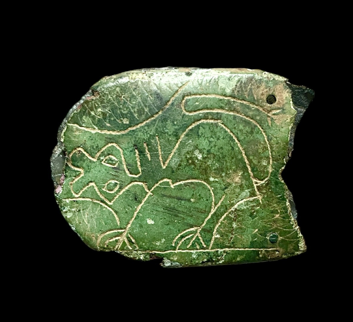 A Large Medieval Buckle With A Lioness-feline Beast, Circa, 12th-13th Century A.d. Or Earlier