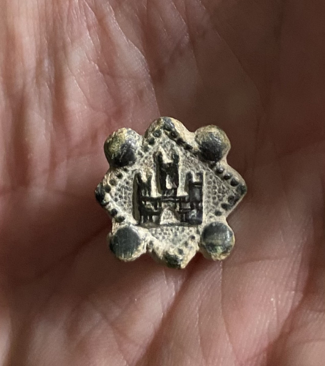  Two Romanesque Bronze Armor Appliques Circa 12th Century-photo-1