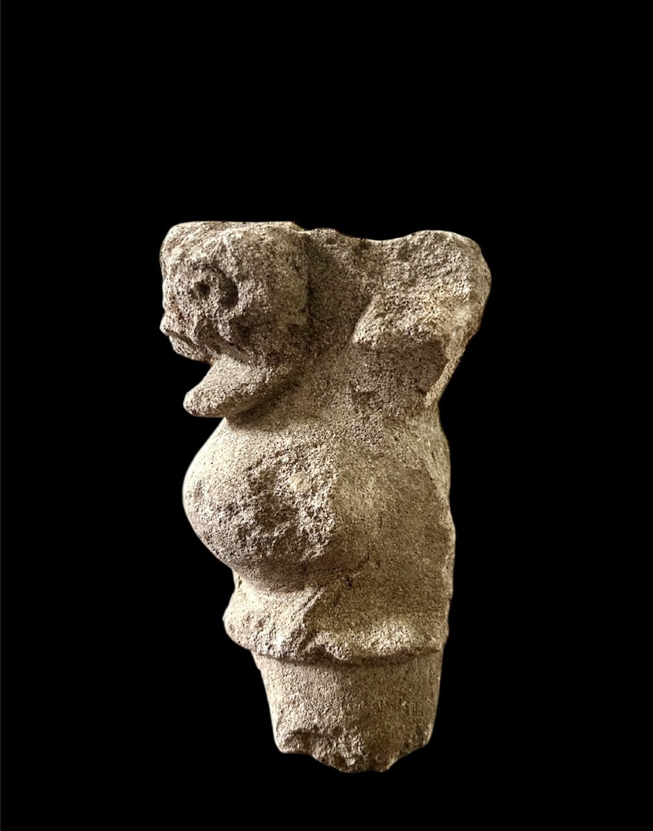 12th Century Stone Capital Depicting A Cockatrice-photo-2