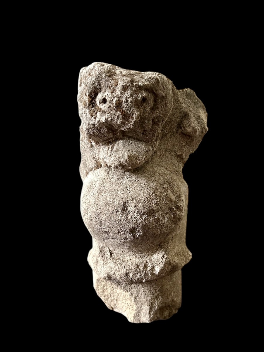 12th Century Stone Capital Depicting A Cockatrice-photo-3